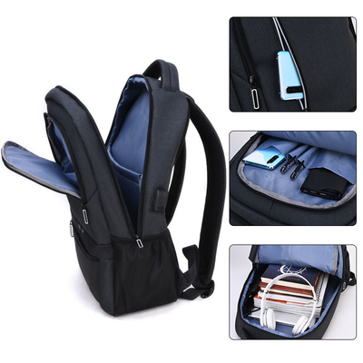 کوله پشتی شارژ USB خارجی کیف های مدرسه نایلونی لپ تاپ مردانه ضد آب