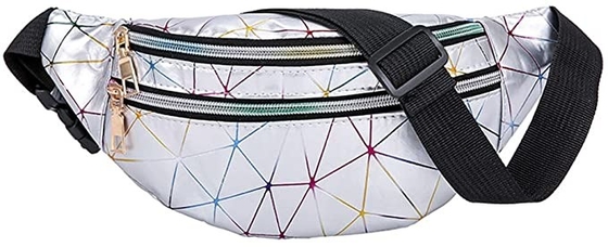 Pu Leather Bum Wist Bag Festival Fanny Pack 3 زیپ جیب ضد آب