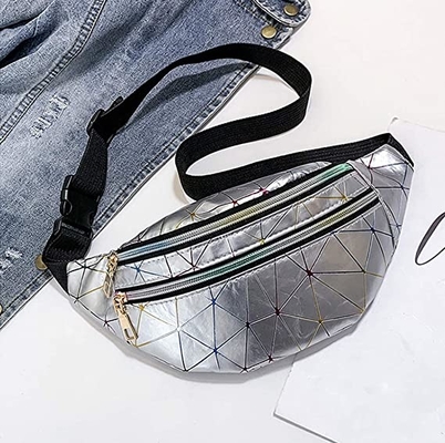 Pu Leather Bum Wist Bag Festival Fanny Pack 3 زیپ جیب ضد آب