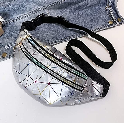 Pu Leather Bum Wist Bag Festival Fanny Pack 3 زیپ جیب ضد آب