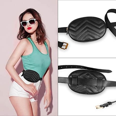 کیف کمربند چرمی ضد آب Crossbody Fashion Fanny Pack PU