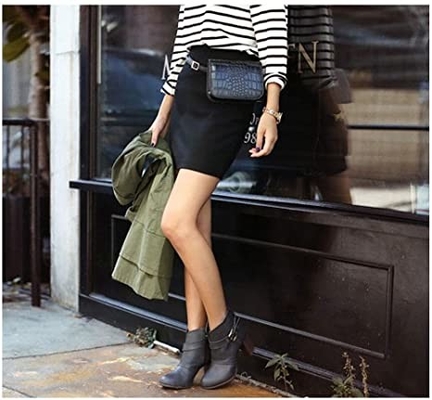 Crocodile Small Crossbody Fanny pack کیف پول چرمی Pu با جیب تلفن همراه