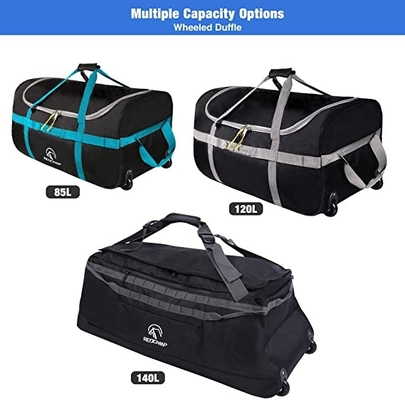 کیف دافل تاشو با چرخ 85l 120l 140l 1680d Oxford تاشو